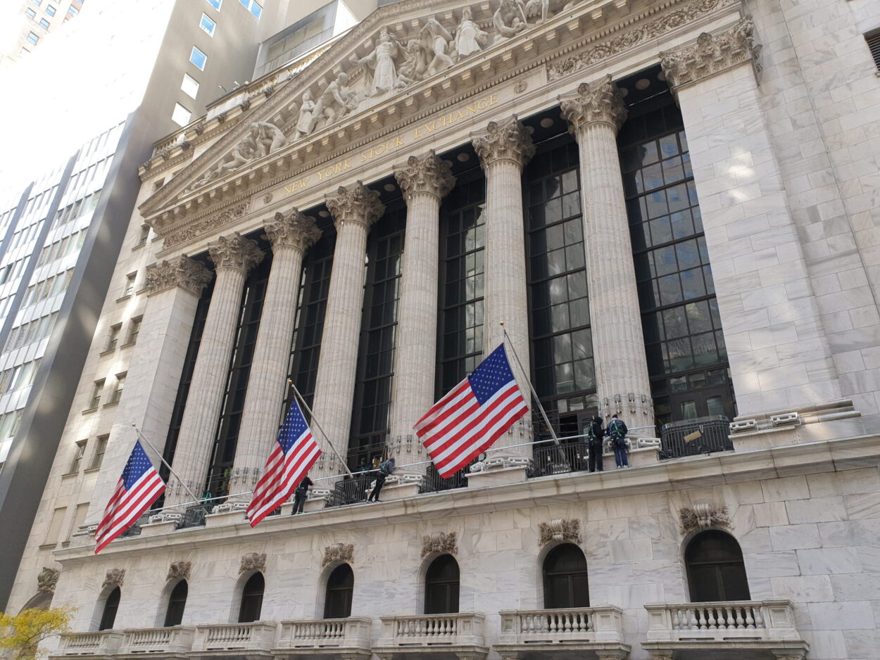 Façade de l'immeuble de la bourse de New-York