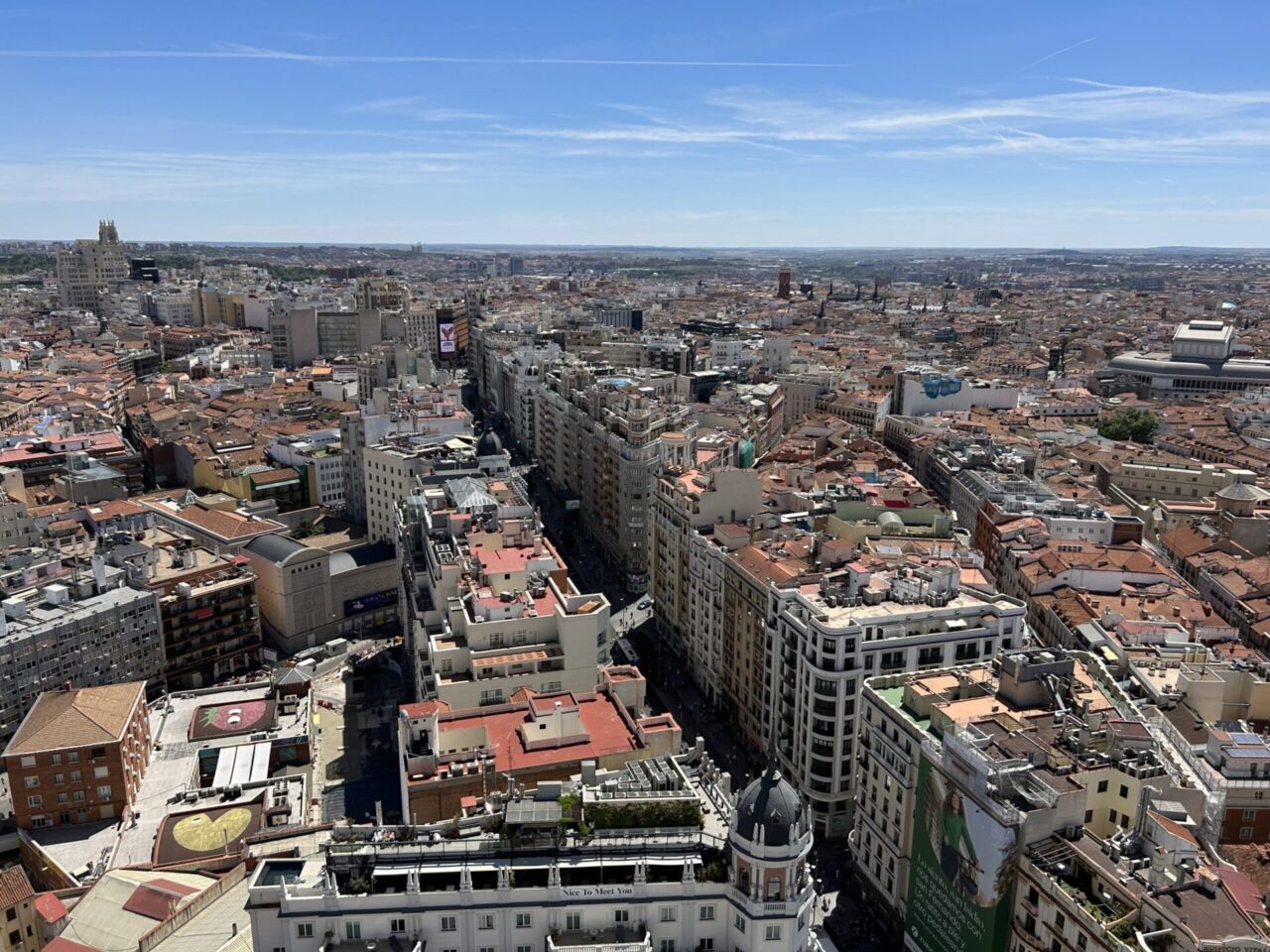 Vue panoramique de Madrid